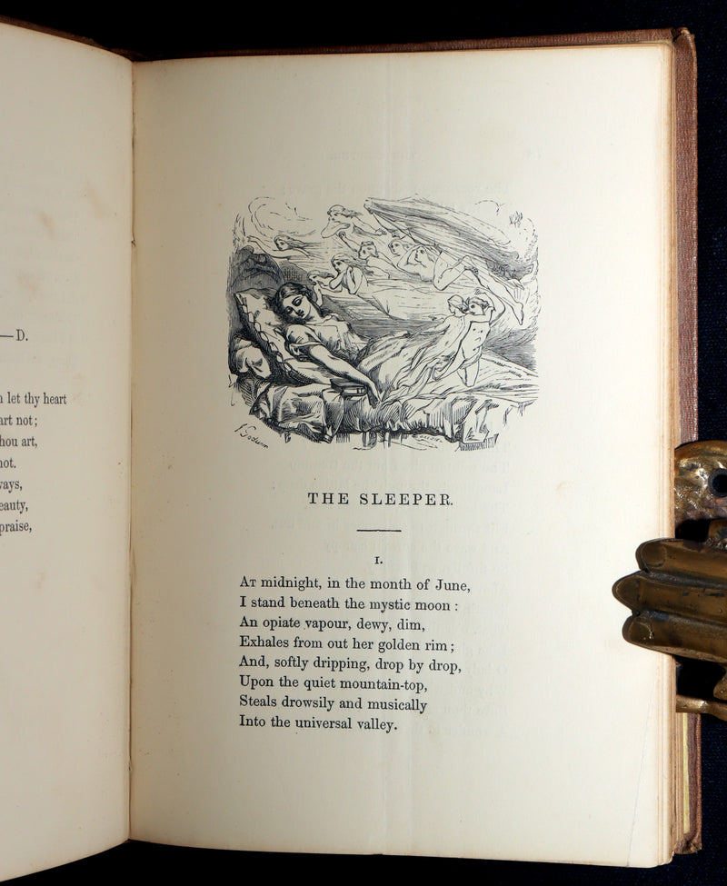 1860 Rare book - The Poetical Works of Edgar Allan Poe, Illustrated