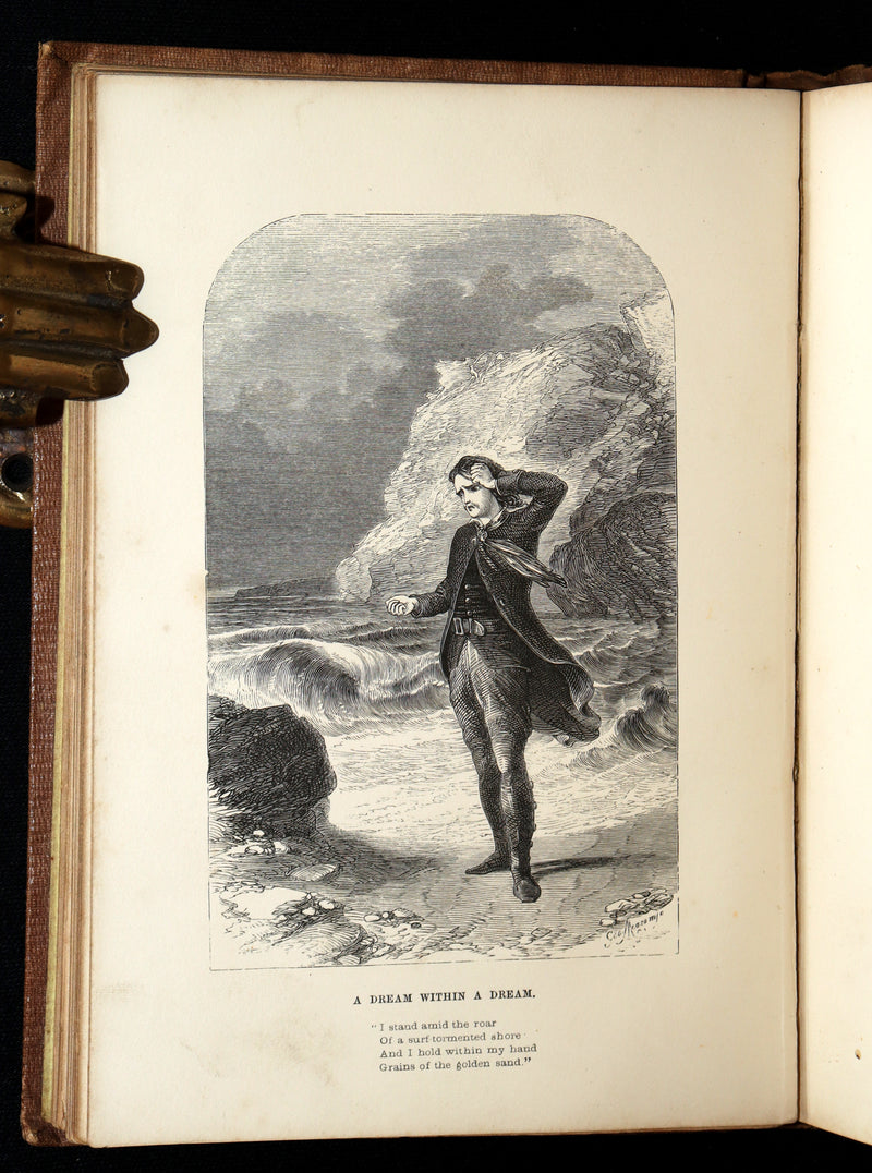 1860 Rare book - The Poetical Works of Edgar Allan Poe, Illustrated
