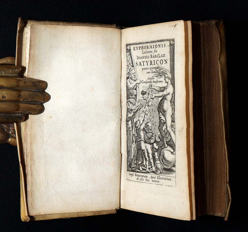 1637 Rare Latin Book - The Satyricon with account of the Gunpowder Plot of 1605