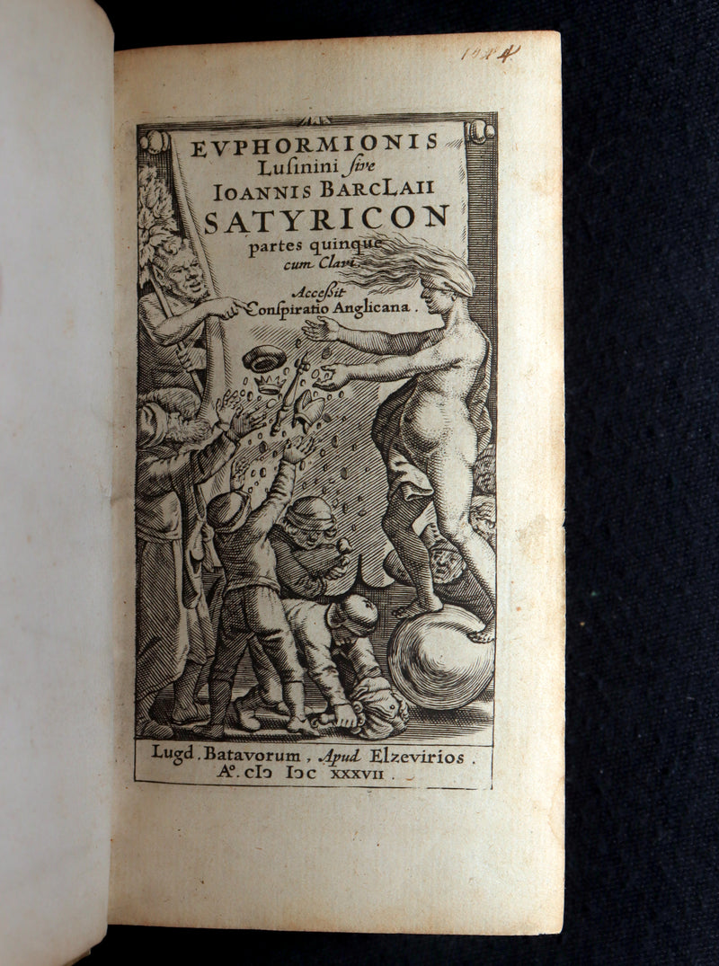 1637 Rare Latin Book - The Satyricon with account of the Gunpowder Plot of 1605