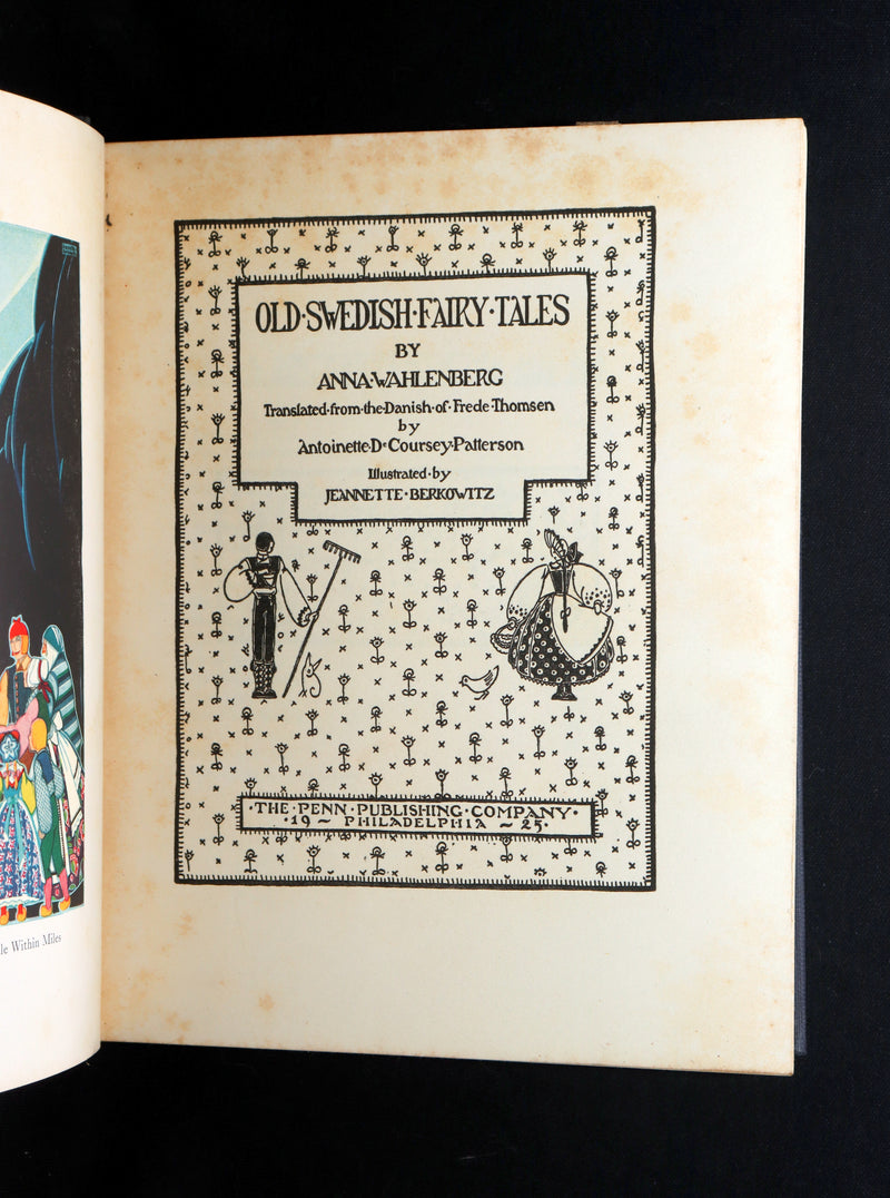 1925 First Edition - Old Swedish Fairy Tales Illustrated by Jeannette Berkowitz