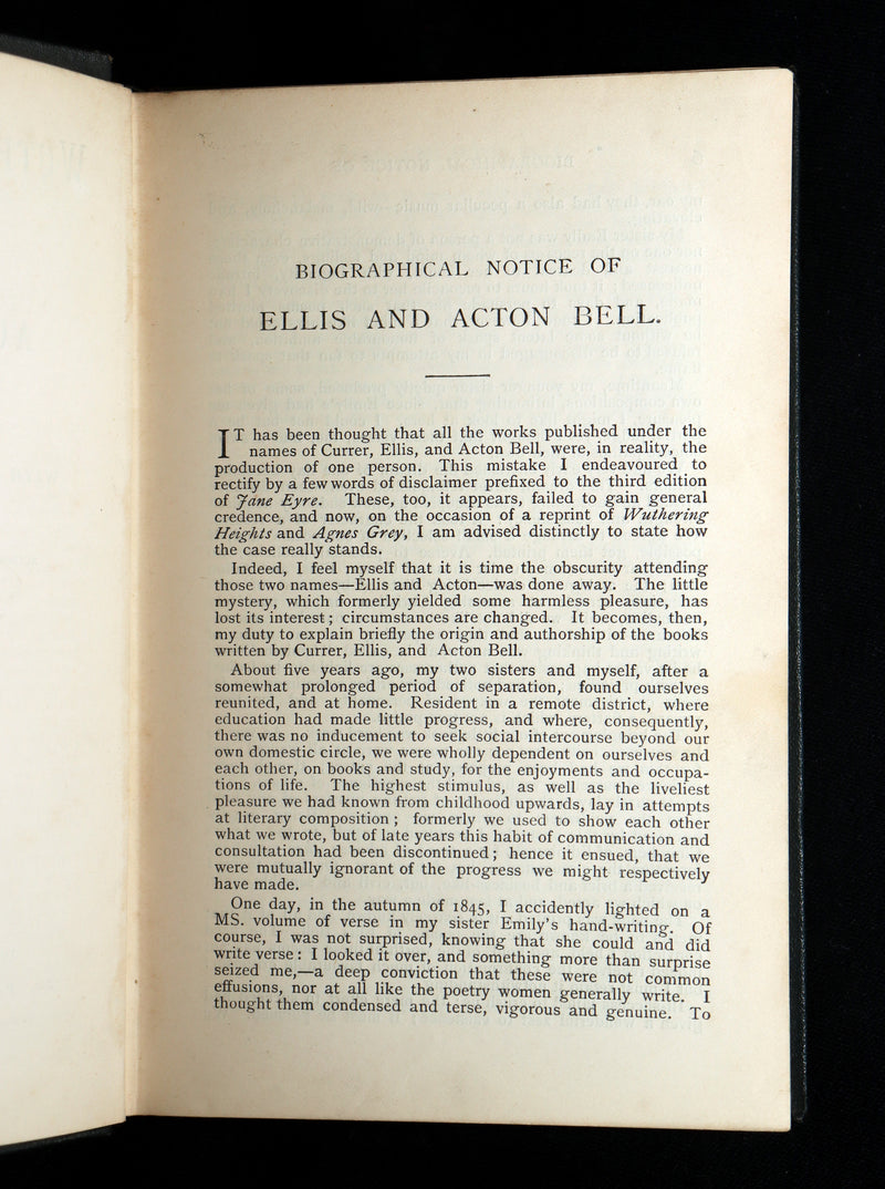 1887 Rare Book - Wuthering Heights by Emily Brontë, writing as Ellis Bell