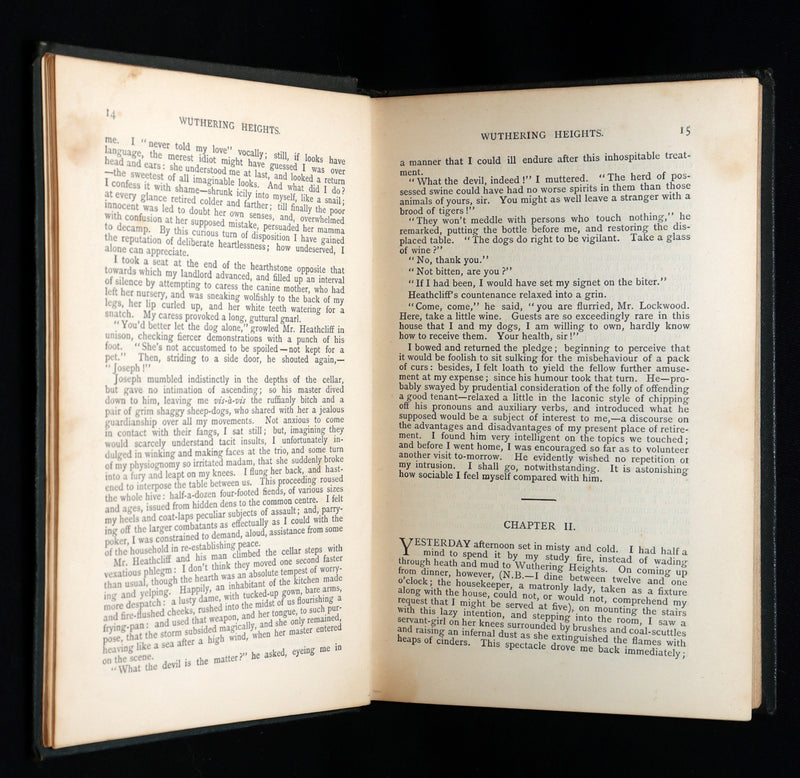 1887 Rare Book - Wuthering Heights by Emily Brontë, writing as Ellis Bell