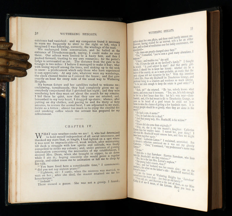 1887 Rare Book - Wuthering Heights by Emily Brontë, writing as Ellis Bell