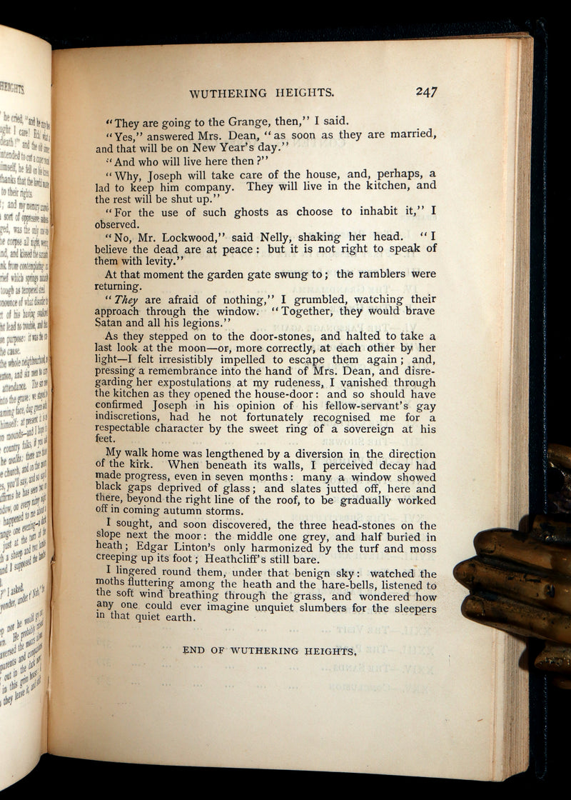 1887 Rare Book - Wuthering Heights by Emily Brontë, writing as Ellis Bell