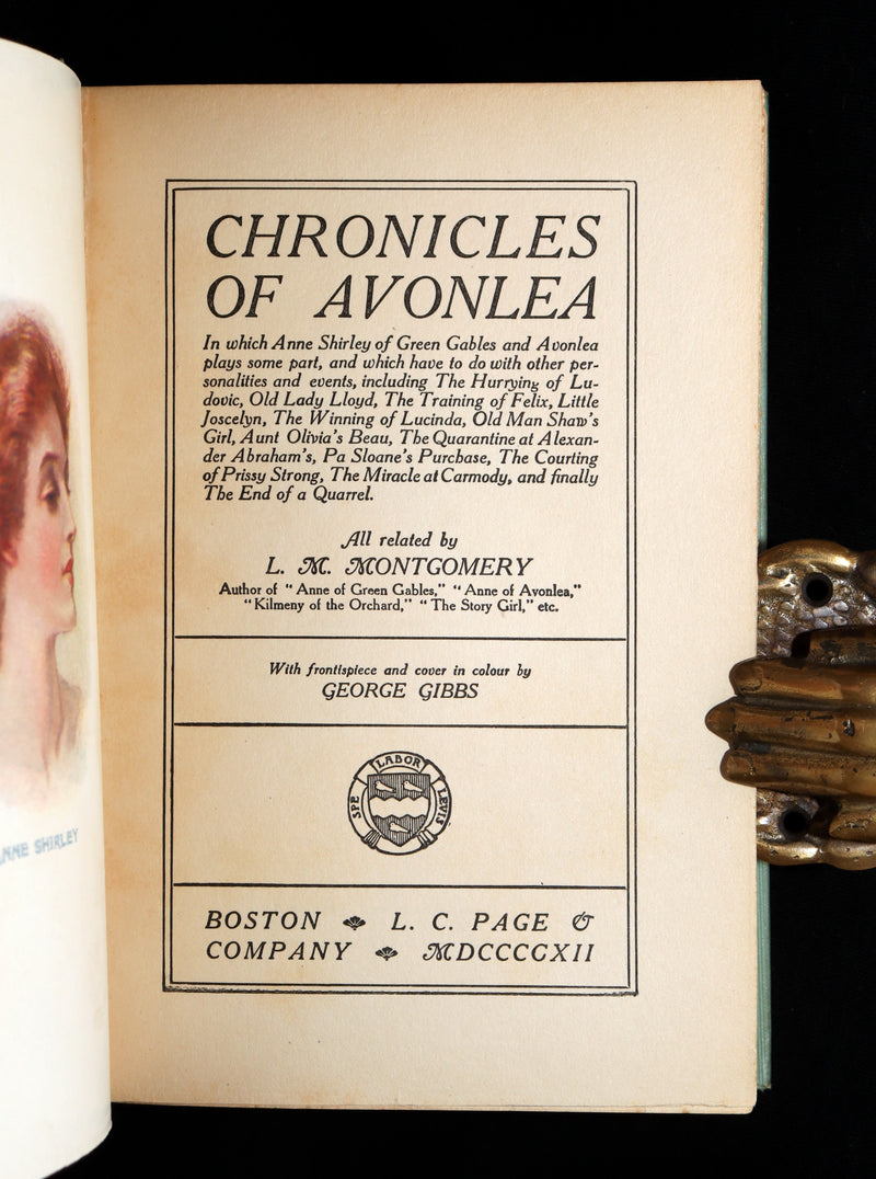 1912 First Edition - Chronicles of Avonlea by Lucy Maud Montgomery