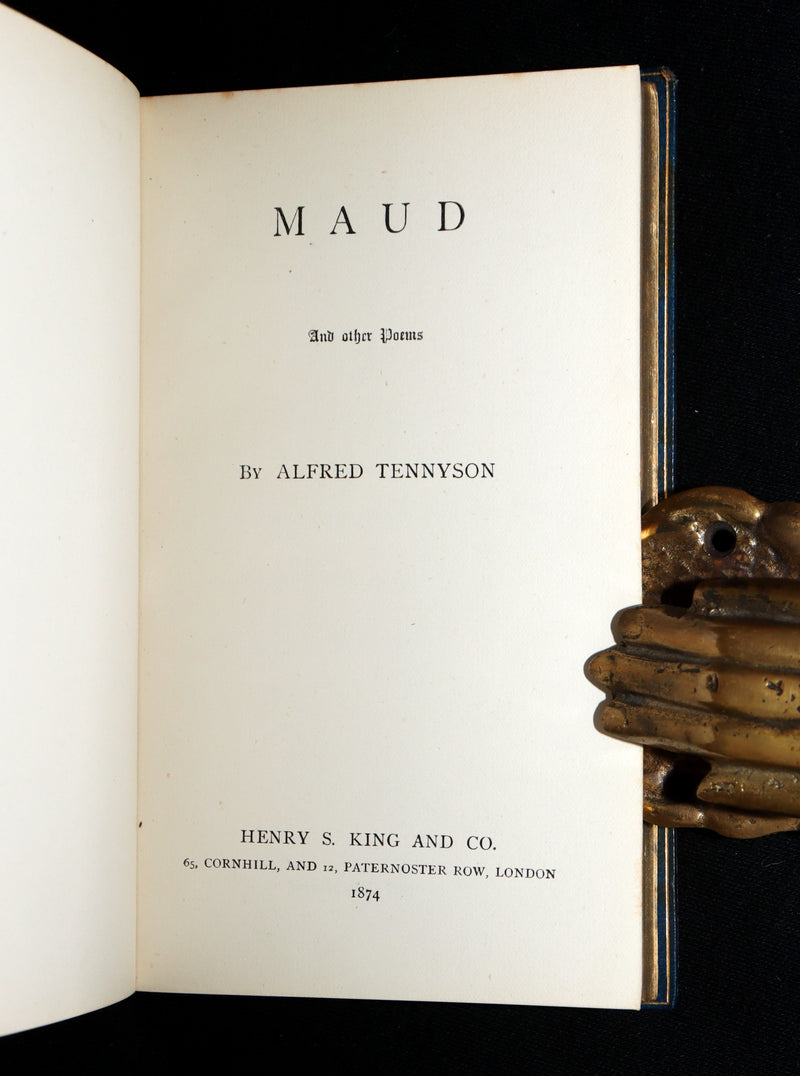 1874 Rare Book bound by Zaehnsdorf - Maud, and Other Poems by Alfred Tennyson