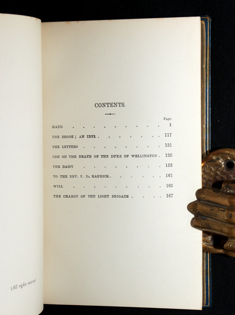 1874 Rare Book bound by Zaehnsdorf - Maud, and Other Poems by Alfred Tennyson