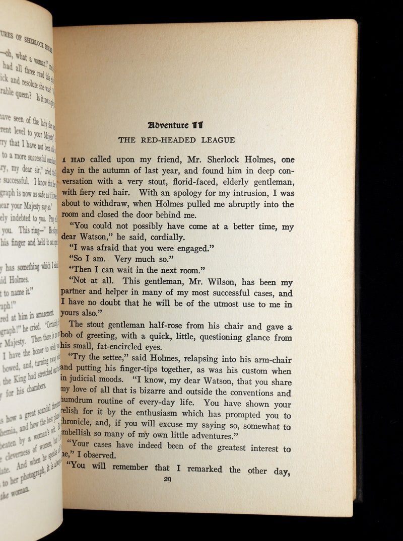 1920 Rare Book - The Adventure of Sherlock Holmes by Arthur Conan Doyle