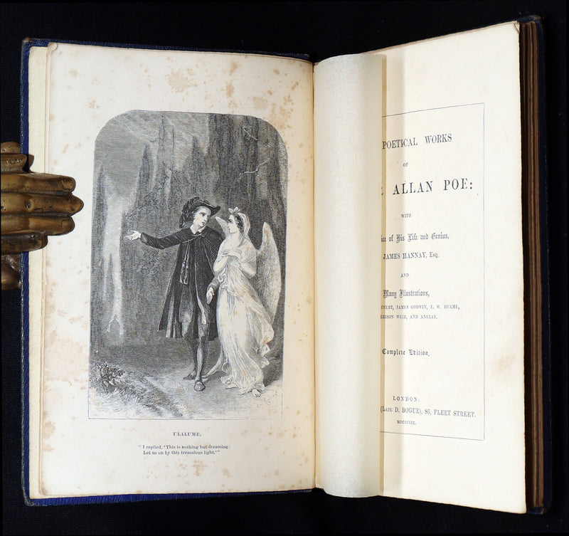 1859 Rare Victorian Book - The Poetical Works of Edgar Allan Poe, Illustrated
