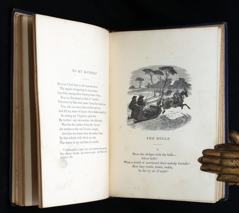 1859 Rare Victorian Book - The Poetical Works of Edgar Allan Poe, Illustrated