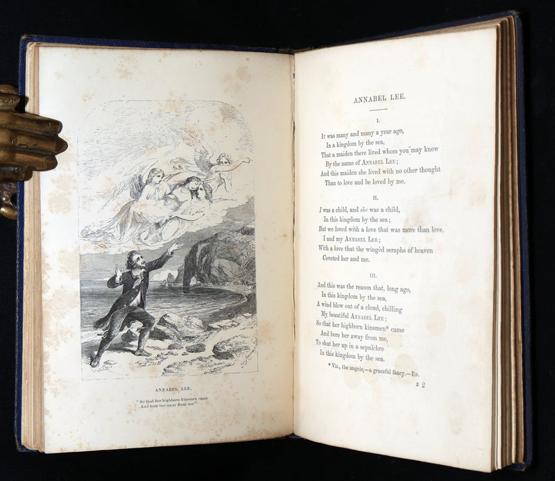1859 Rare Victorian Book - The Poetical Works of Edgar Allan Poe, Illustrated