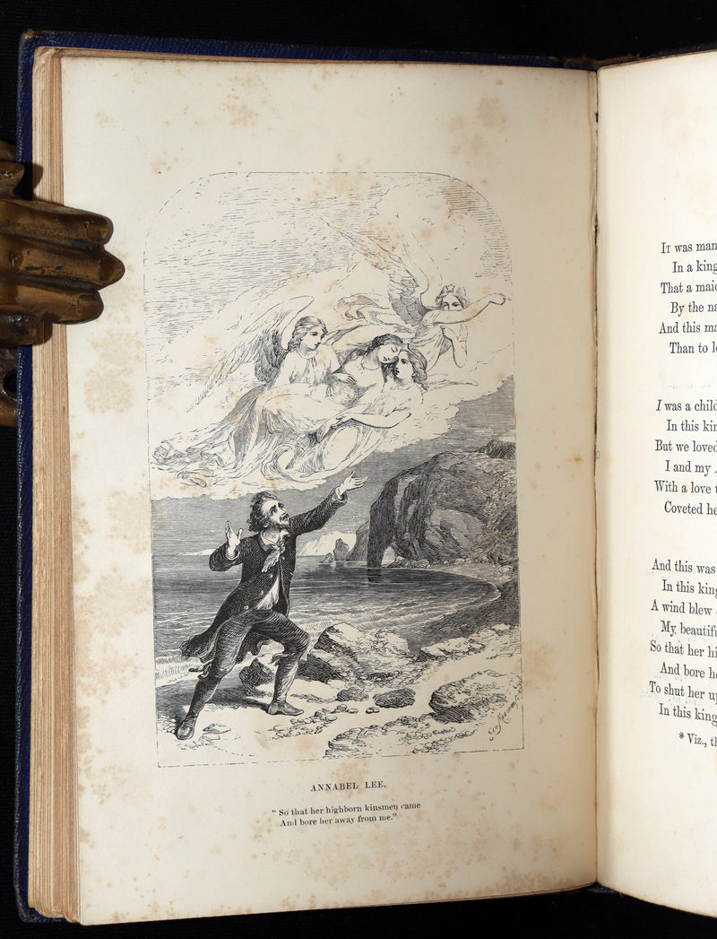 1859 Rare Victorian Book - The Poetical Works of Edgar Allan Poe, Illustrated