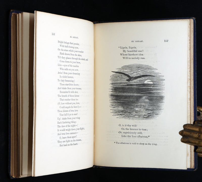 1859 Rare Victorian Book - The Poetical Works of Edgar Allan Poe, Illustrated