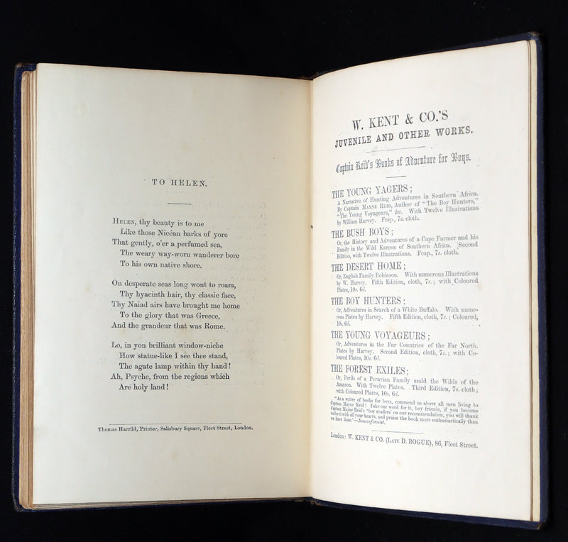 1859 Rare Victorian Book - The Poetical Works of Edgar Allan Poe, Illustrated