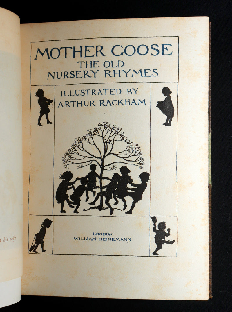 1913 Rare Book - Mother Goose Mother Goose, Illustrated by Arthur Rackham