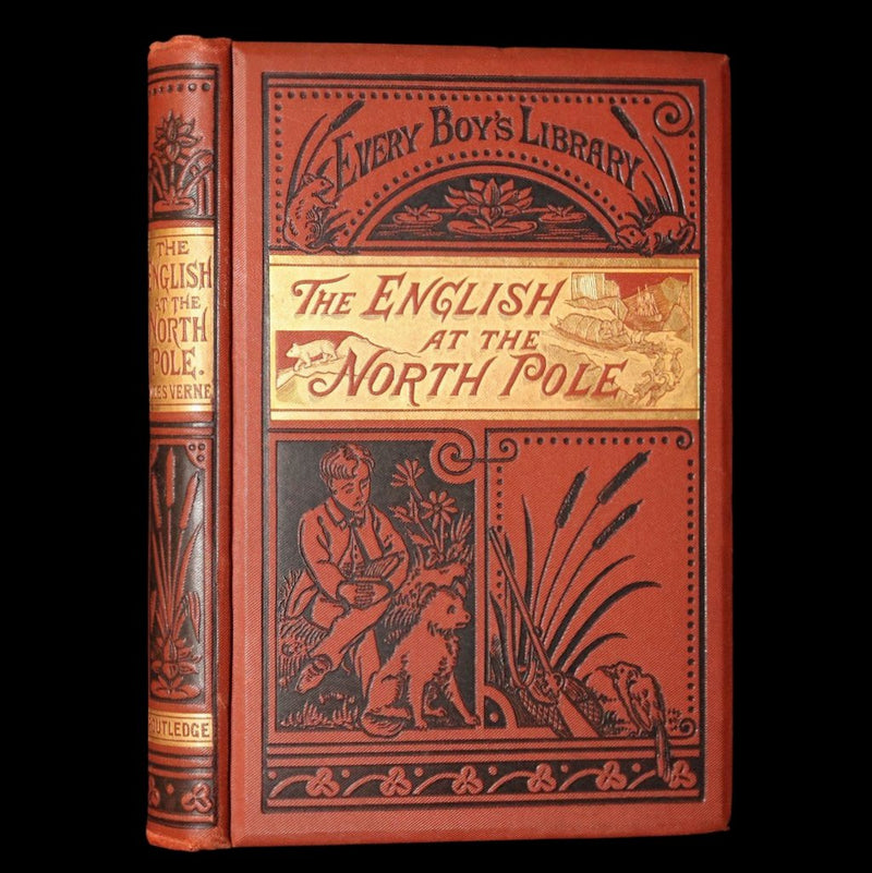 1876 Rare Book - The English at the North Pole by Jules Verne, Illustrated
