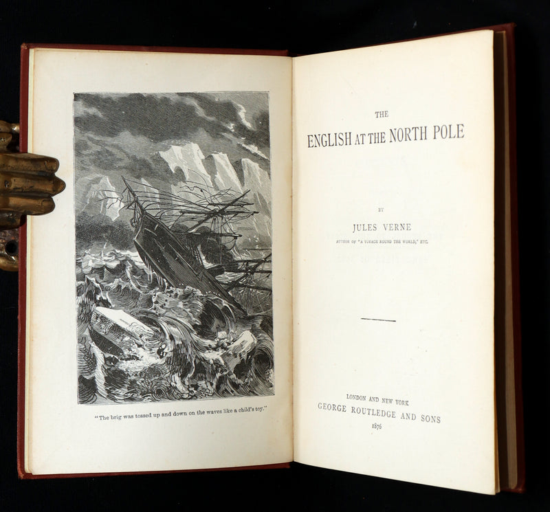 1876 Rare Book - The English at the North Pole by Jules Verne, Illustrated