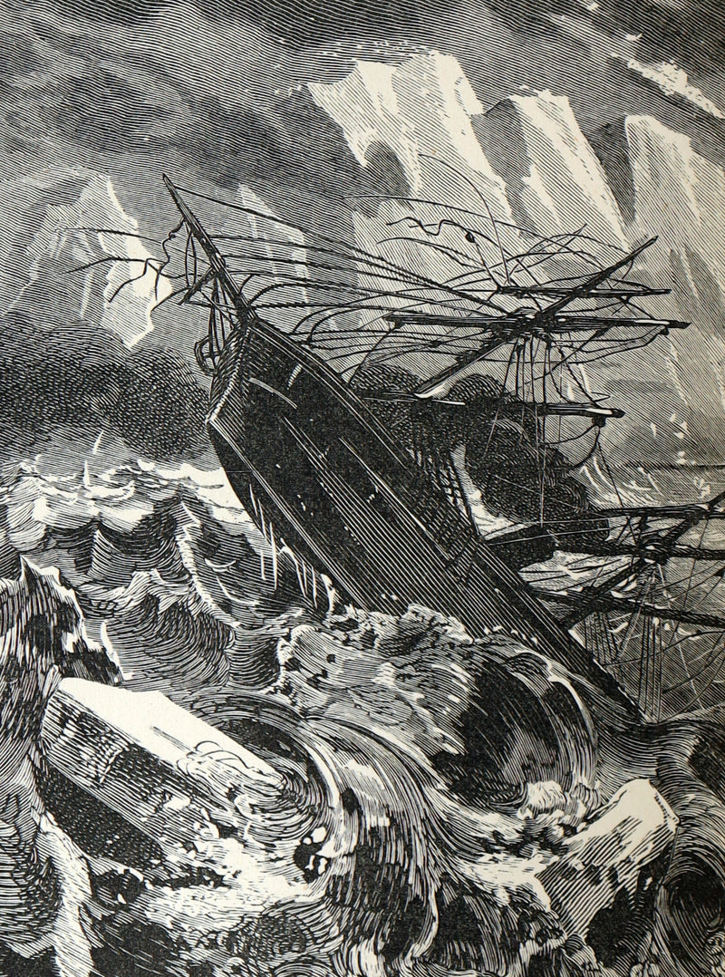 1876 Rare Book - The English at the North Pole by Jules Verne, Illustrated