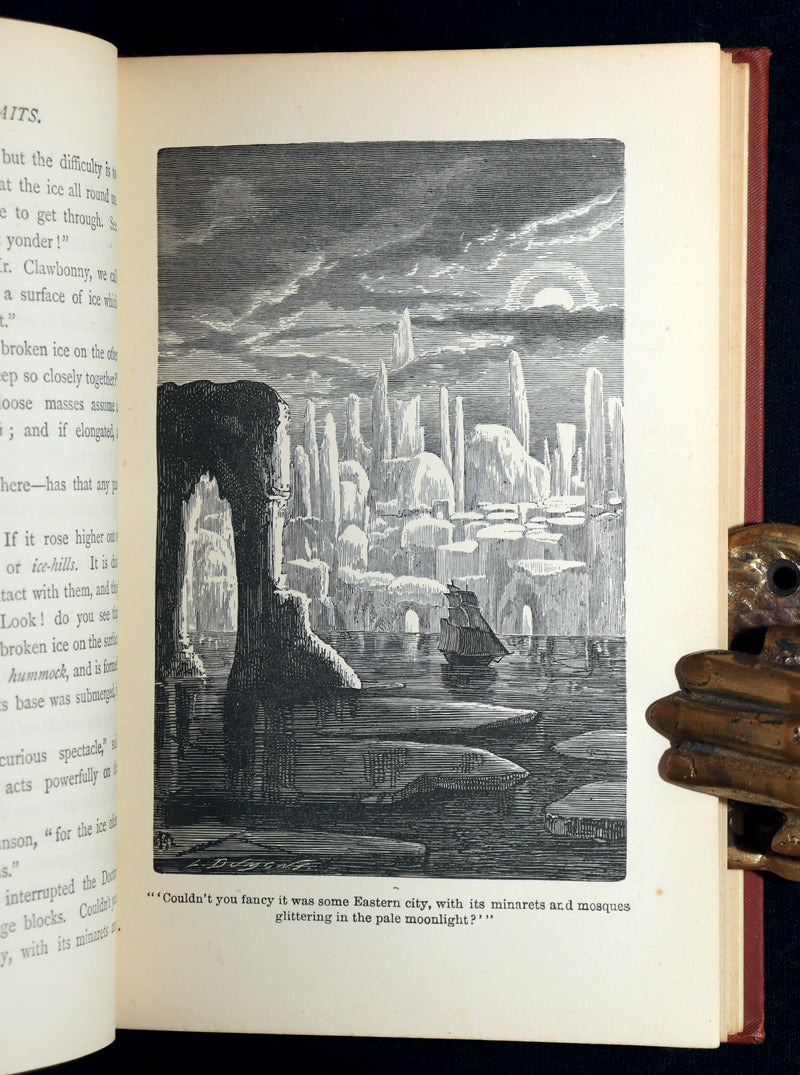 1876 Rare Book - The English at the North Pole by Jules Verne, Illustrated