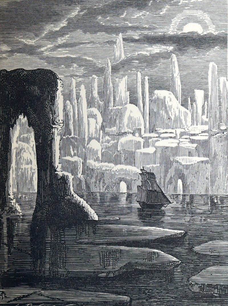 1876 Rare Book - The English at the North Pole by Jules Verne, Illustrated