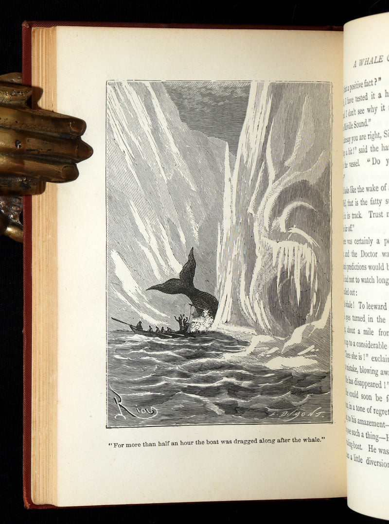 1876 Rare Book - The English at the North Pole by Jules Verne, Illustrated