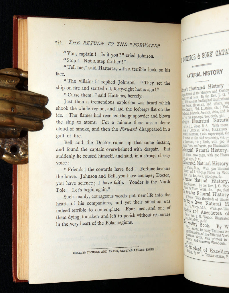 1876 Rare Book - The English at the North Pole by Jules Verne, Illustrated