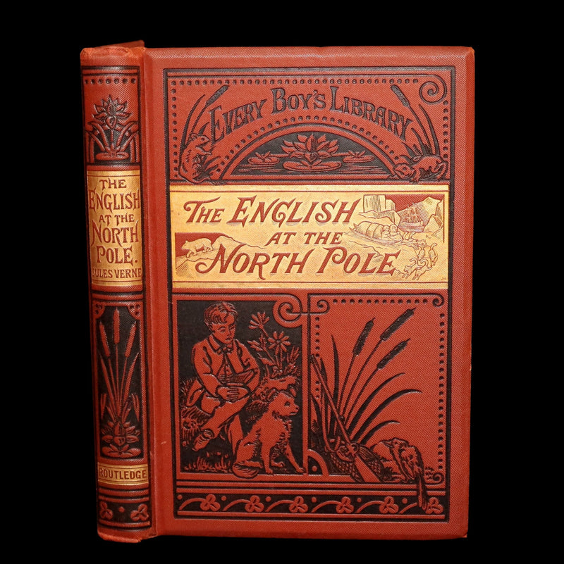 1876 Rare Book - The English at the North Pole by Jules Verne, Illustrated