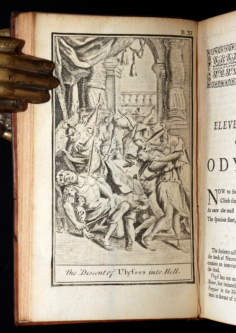 1745 Rare Book Set - The Odyssey of Homer by Alexander Pope, Illustrated