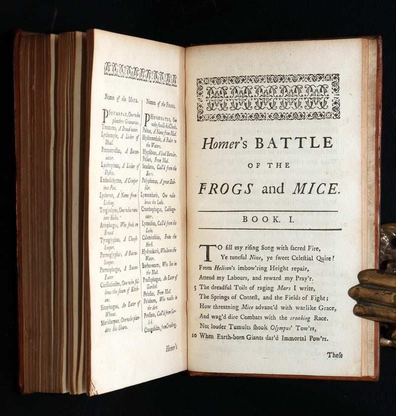 1745 Rare Book Set - The Odyssey of Homer by Alexander Pope, Illustrated