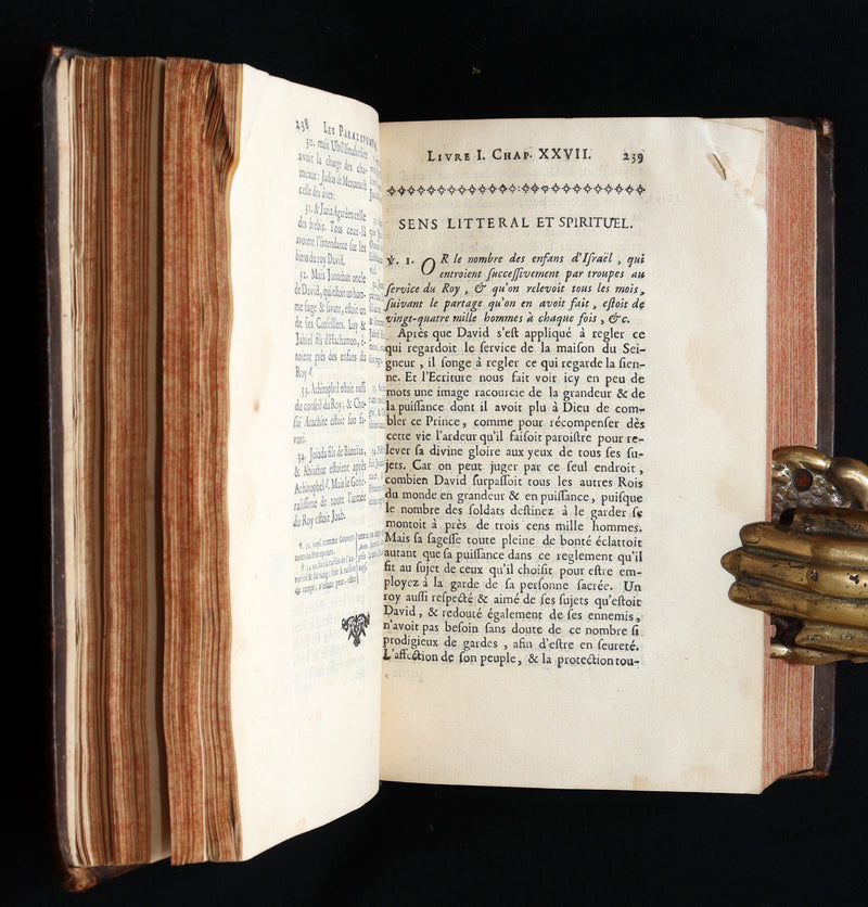 1698 Rare Latin French Bible - Book of Chronicles, Paralipomenon, Paralipomènes