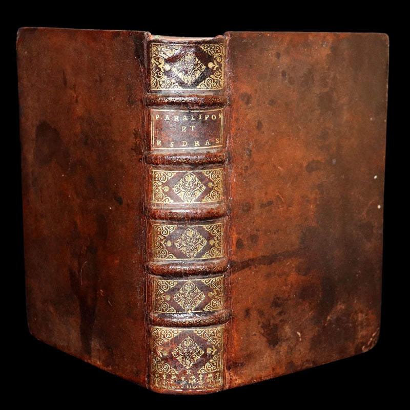 1698 Rare Latin French Bible - Book of Chronicles, Paralipomenon, Paralipomènes