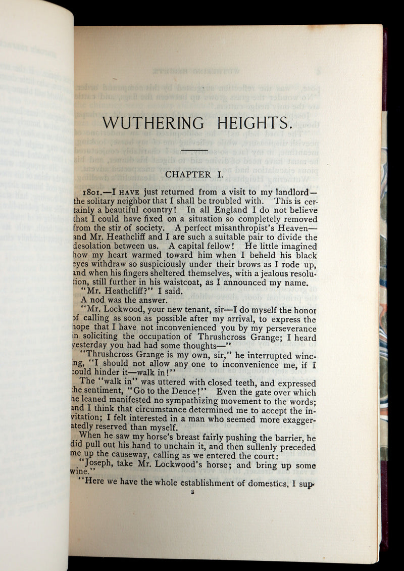 1910 Rare Book - Wuthering Heights and Agnes Grey by Emily and Anne Brontë