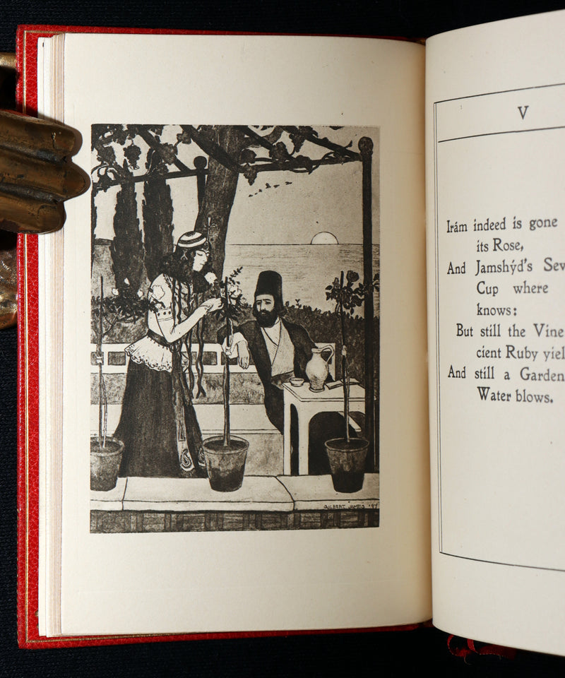 1904 Rare Book bound by Bayntun - Rubáiyát of Omar Khayyám, Illustrated