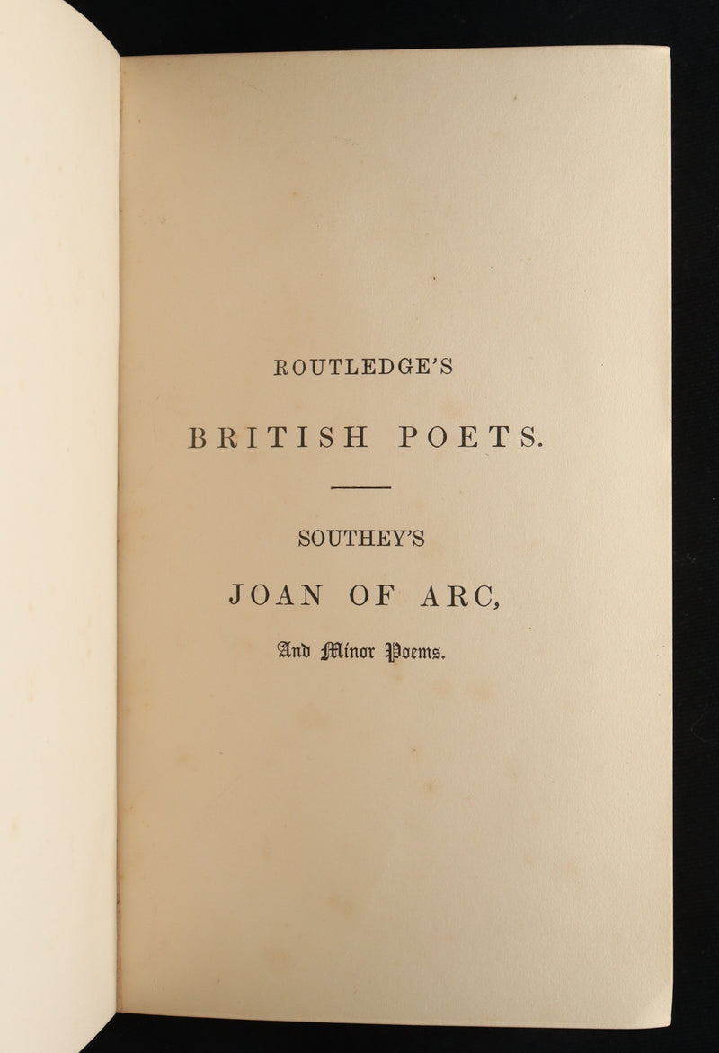 1853 Rare Victorian Book - Joan of Arc and Poems by Robert Southey, Illustrated
