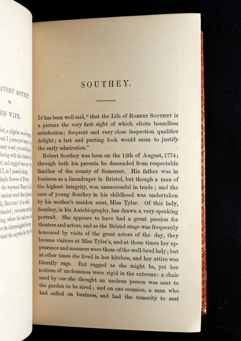 1853 Rare Victorian Book - Joan of Arc and Poems by Robert Southey, Illustrated