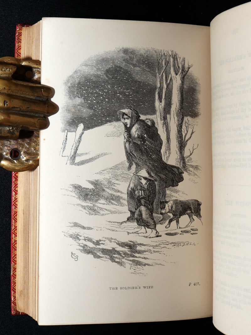 1853 Rare Victorian Book - Joan of Arc and Poems by Robert Southey, Illustrated