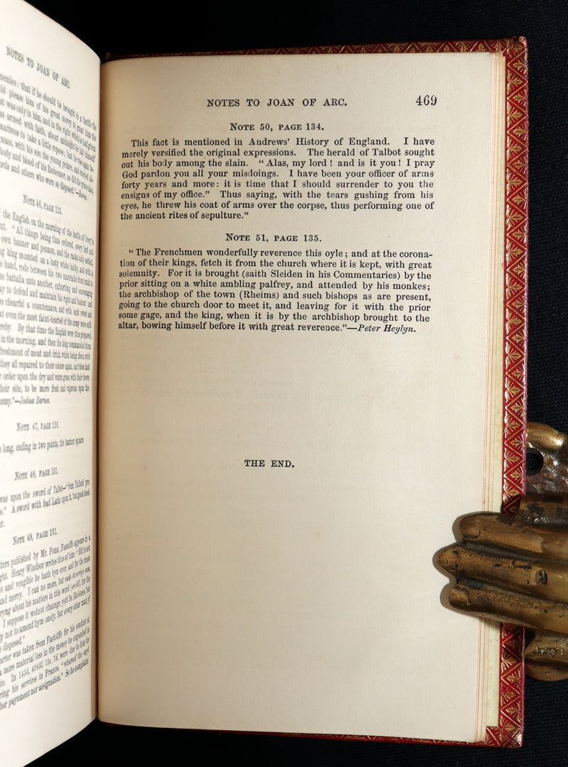 1853 Rare Victorian Book - Joan of Arc and Poems by Robert Southey, Illustrated