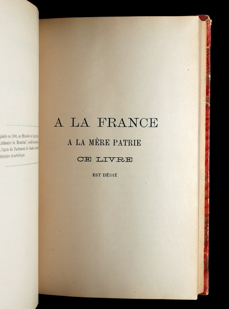 1900 Scarce French First Edition - Emile Nelligan, Soirees du Chateau de Ramezay