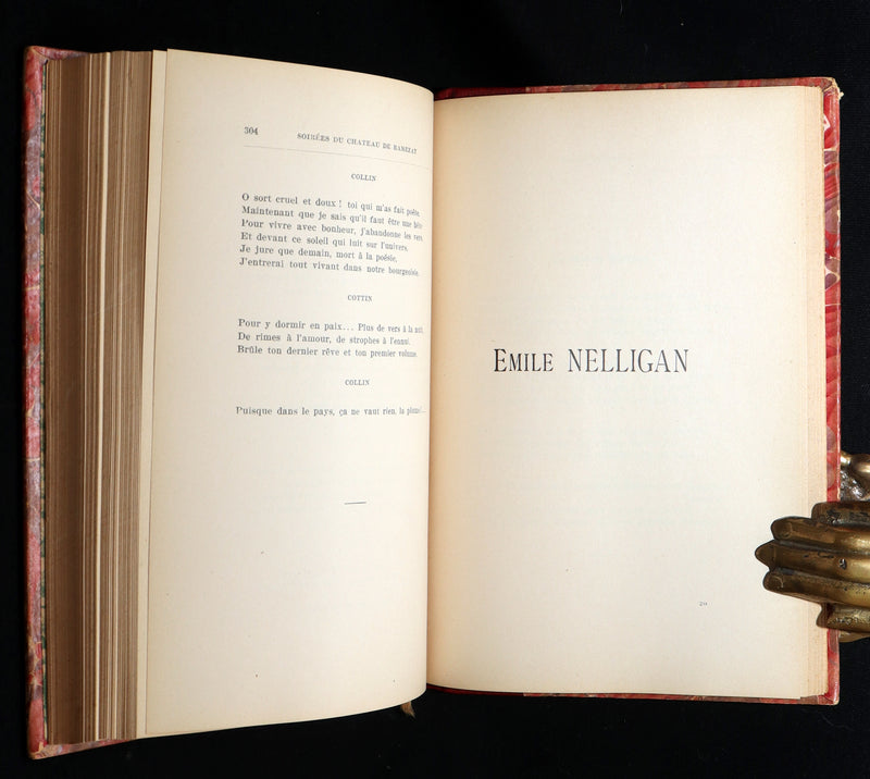 1900 Scarce French First Edition - Emile Nelligan, Soirees du Chateau de Ramezay
