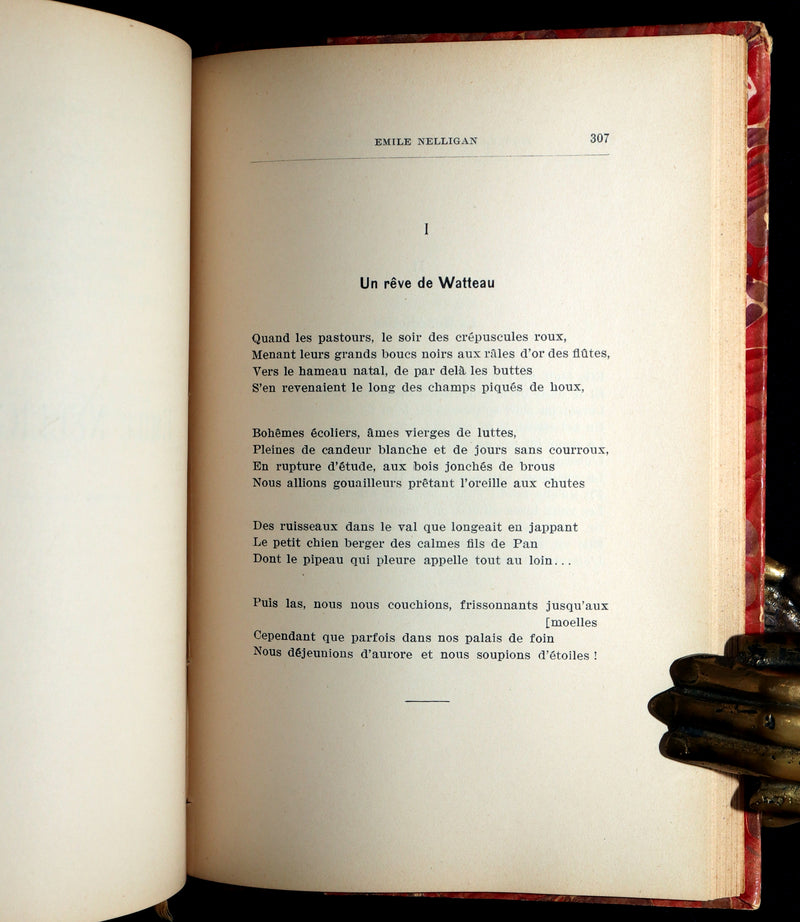 1900 Scarce French First Edition - Emile Nelligan, Soirees du Chateau de Ramezay