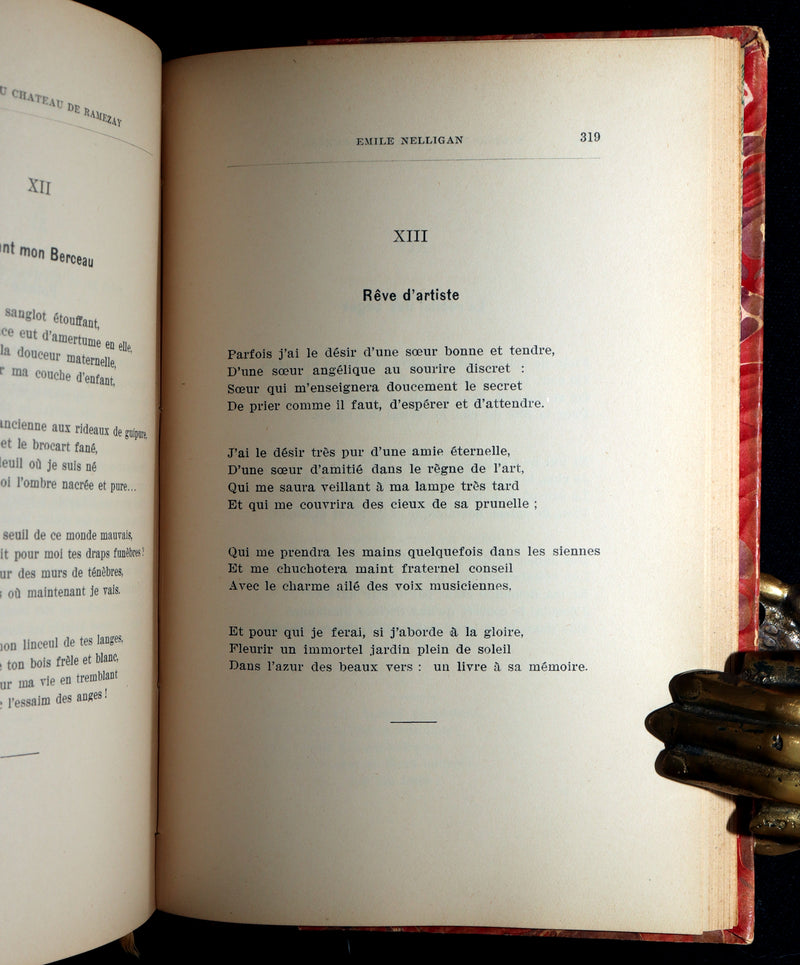 1900 Scarce French First Edition - Emile Nelligan, Soirees du Chateau de Ramezay