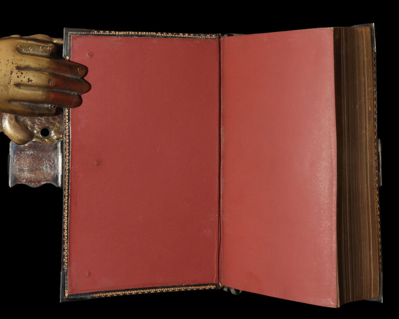 1847 Rare Bible bound by Bagster - Polyglot Bible, Old and New Testament, Clasp