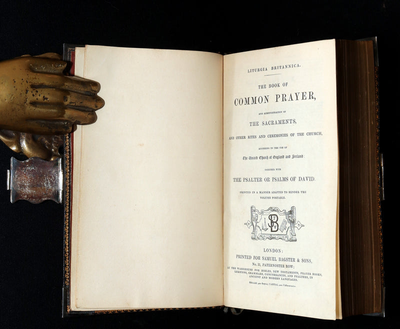 1847 Rare Bible bound by Bagster - Polyglot Bible, Old and New Testament, Clasp
