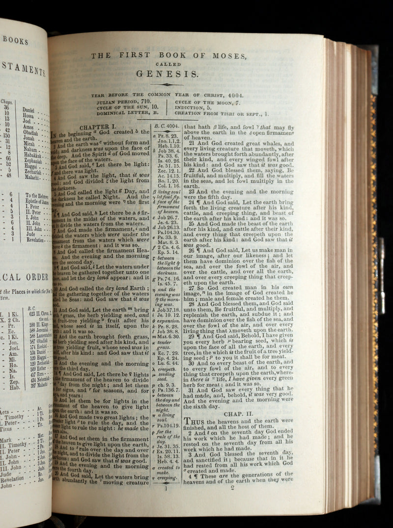 1847 Rare Bible bound by Bagster - Polyglot Bible, Old and New Testament, Clasp