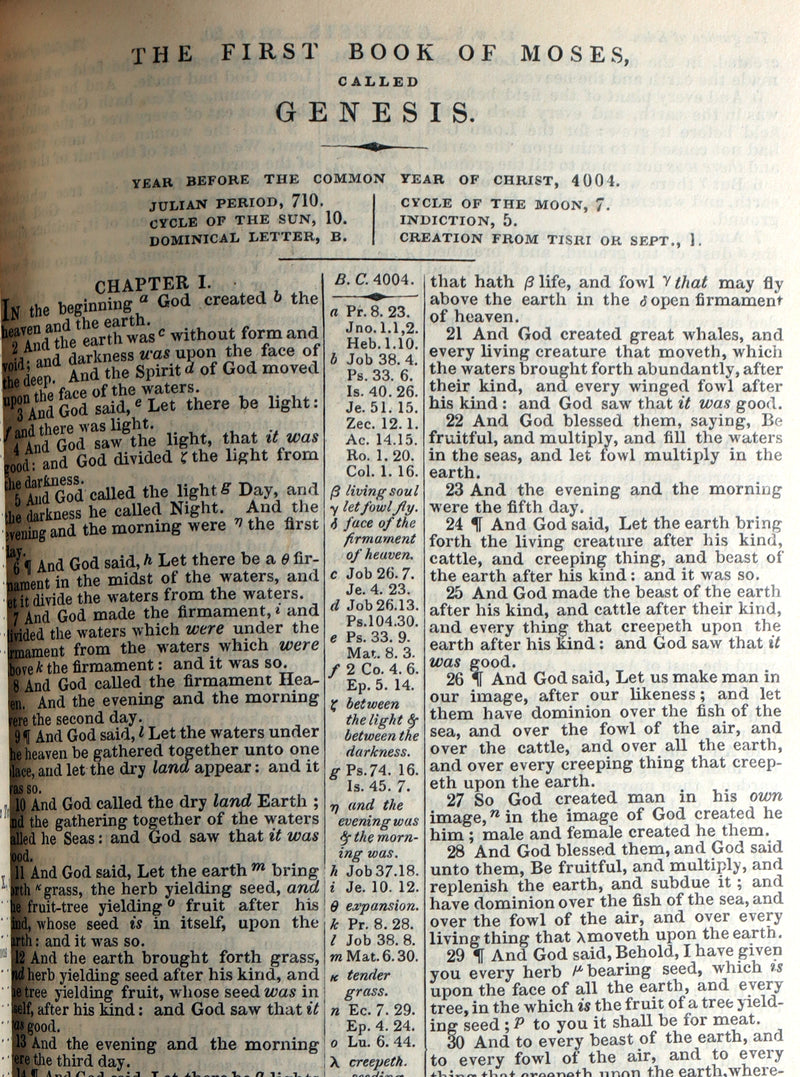 1847 Rare Bible bound by Bagster - Polyglot Bible, Old and New Testament, Clasp