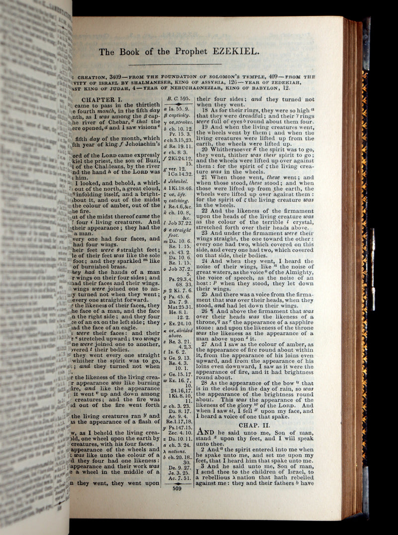 1847 Rare Bible bound by Bagster - Polyglot Bible, Old and New Testament, Clasp