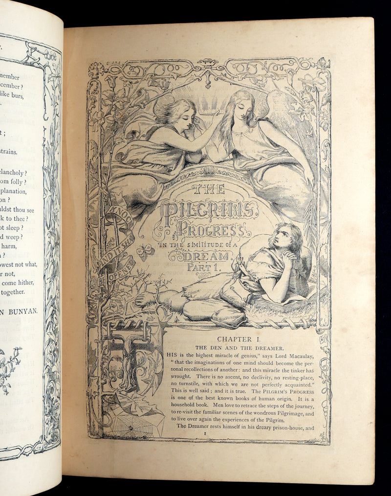 1877 Rare Book - The Pilgrim's Progress illustrated by H.C. Selous & M.P. Priolo