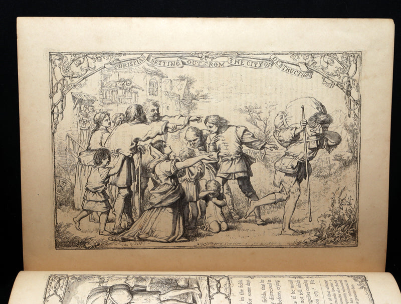 1877 Rare Book - The Pilgrim's Progress illustrated by H.C. Selous & M.P. Priolo