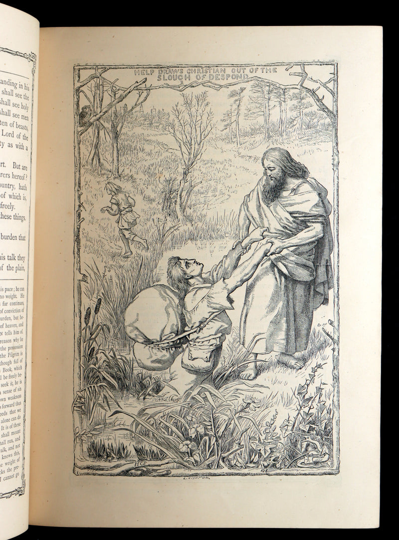 1877 Rare Book - The Pilgrim's Progress illustrated by H.C. Selous & M.P. Priolo